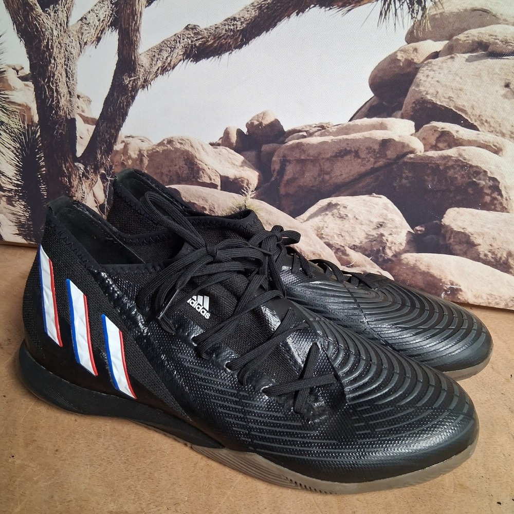 Adidas Predator Edge.3 Indoor Soccer Shoes Mens 12 Black GX0020 Futsal Cleats